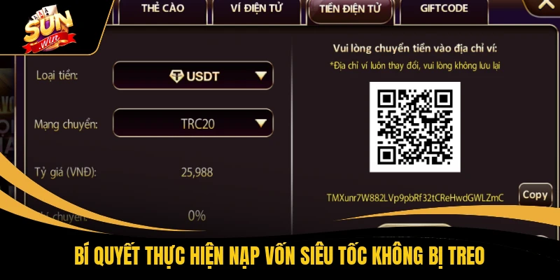 Nạp Tiền SUNWIN 3 Bí quyết thực hiện nạp vốn siêu tốc không bị treo